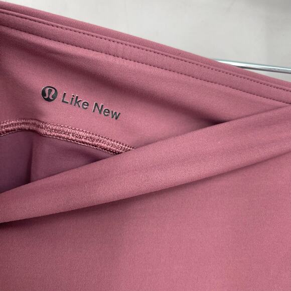 Lululemon Wunder Under Crop HR 21" Flocked Everlux Plumful Size 4 - Picture 5 of 10